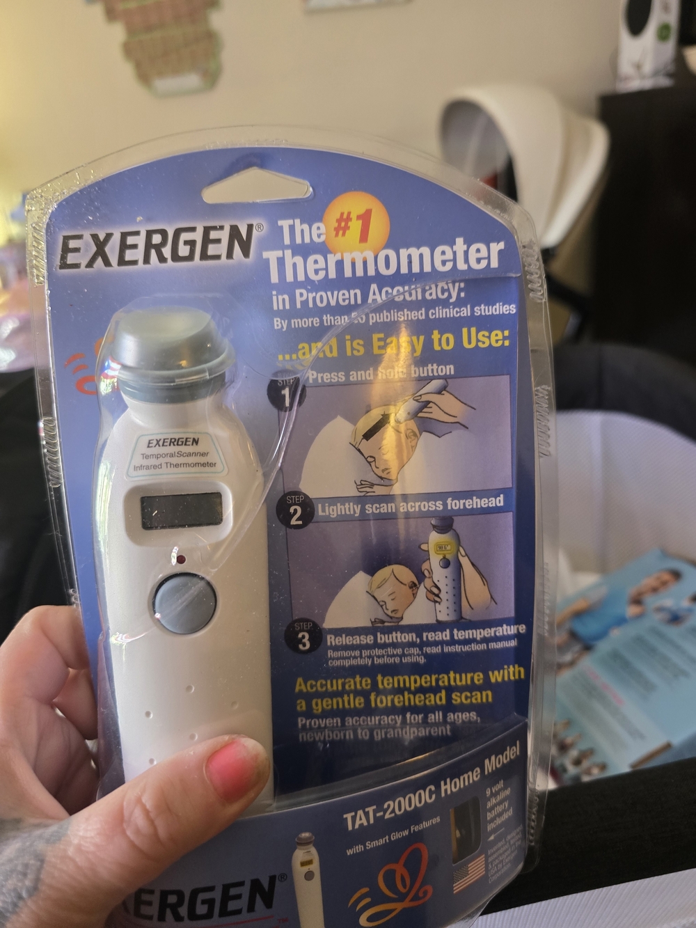Erge (Exergen) TemporalScanner Forehead Thermometer - White